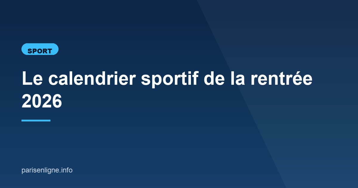 Illustration de l'article consacré au calendrier sportif