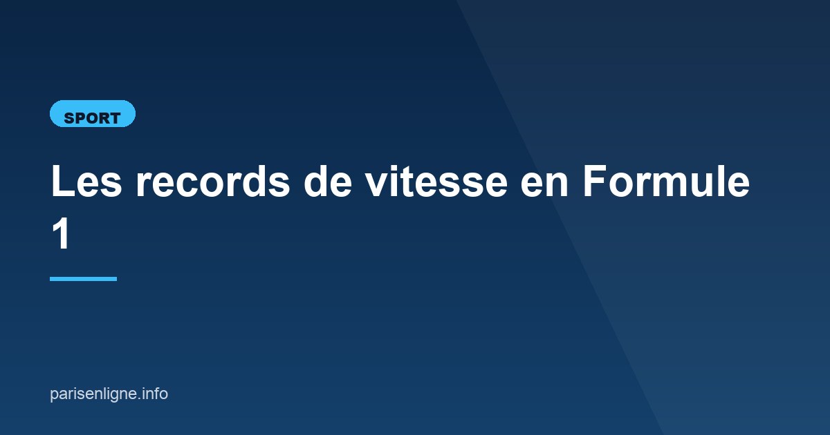 Illustration de l'article consacré aux records de la F1
